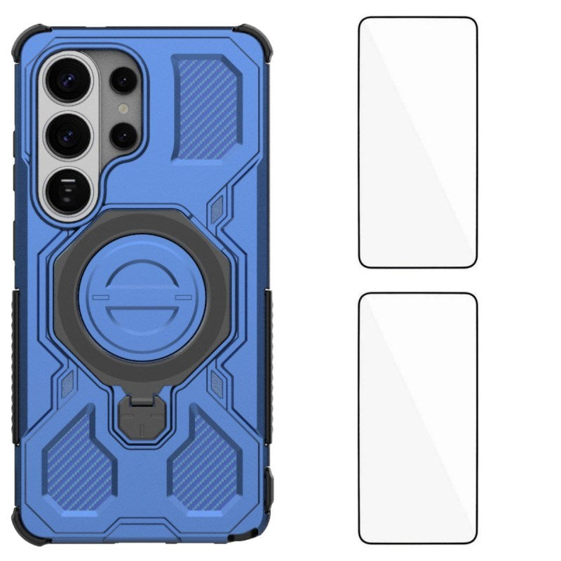 Samsung Galaxy S26 Ultra Tough Case with Kickstand - incl. 2 x Screen Protector - Blue