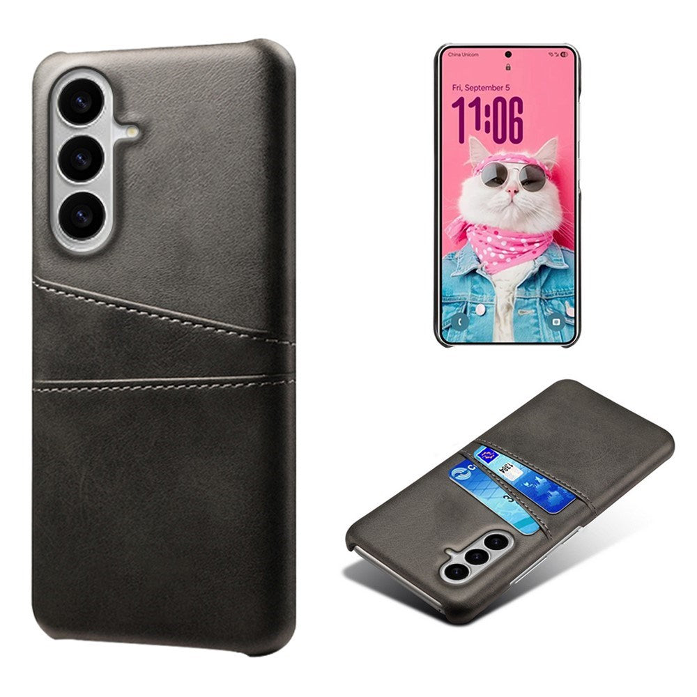 Samsung Galaxy S26 / S26 Pro EIDERWOOD Faux Leather Case with Card Holder - Black