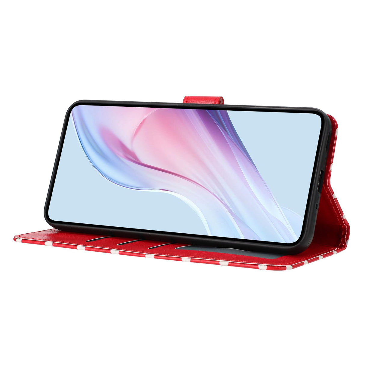 EIDERWOOD Xiaomi 17 Pro Max Faux Leather Flip Case w. Polka Design - Red