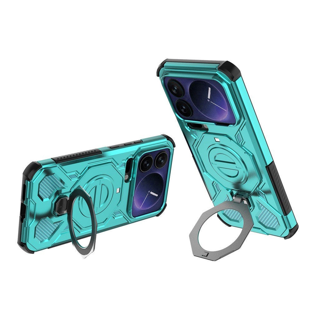 Xiaomi 17 Pro Max EIDERWOOD Tough Case with Magnetic Kickstand - Turquoise