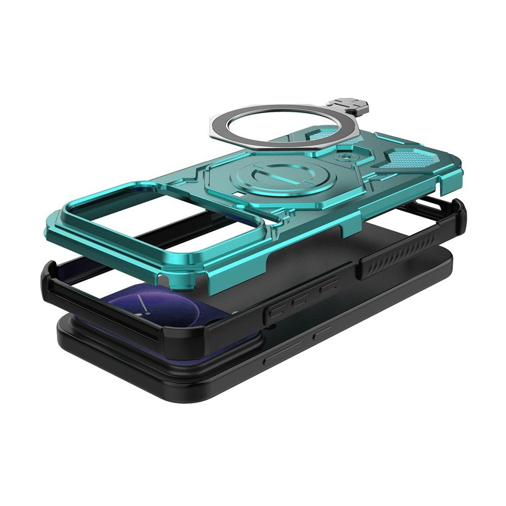 Xiaomi 17 Pro Max EIDERWOOD Tough Case with Magnetic Kickstand - Turquoise