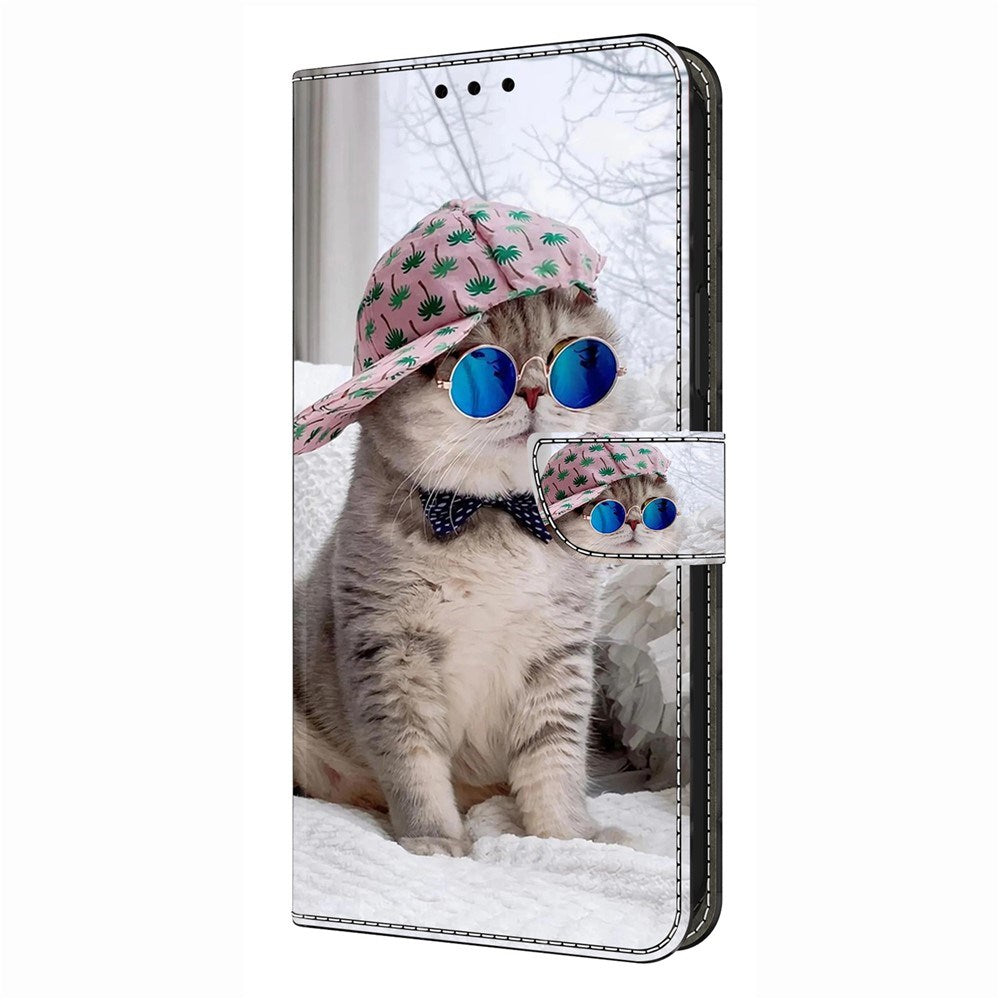 Samsung Galaxy S26+ (Plus) EIDERWOOD Faux Leather Flip Case with Print - Cat