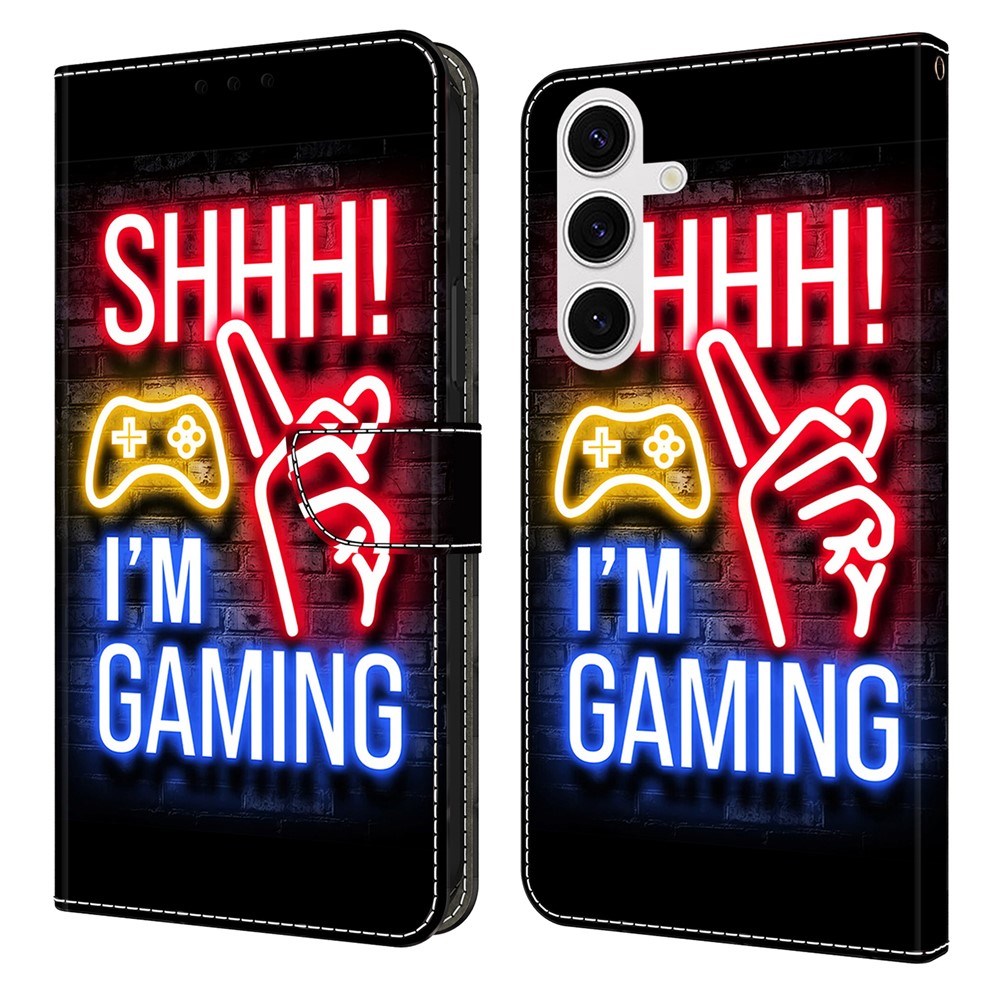 Samsung Galaxy S26+ (Plus) EIDERWOOD Faux Leather Flip Case with Print - Neon