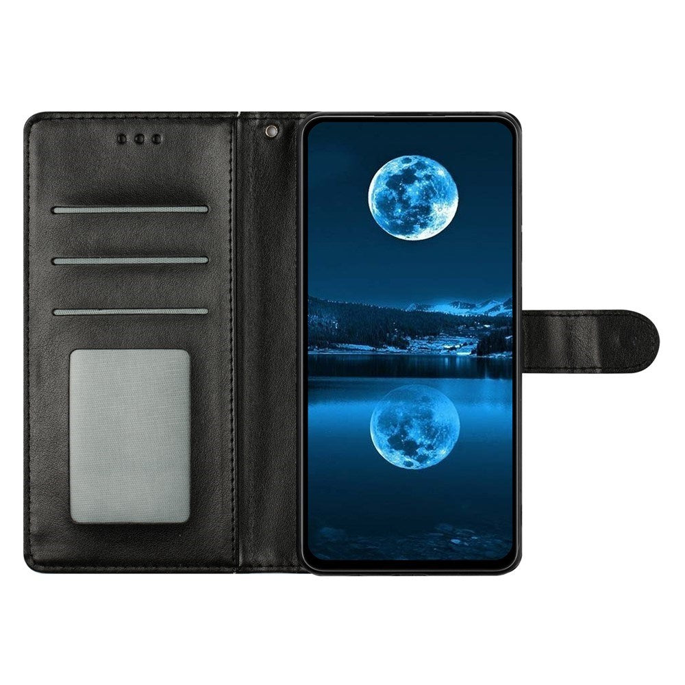 Samsung Galaxy A27 EIDERWOOD Faux Leather Flip Case with Strap - Black