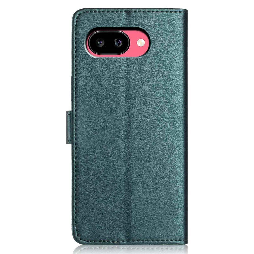 Google Pixel 10a EIDERWOOD Faux Leather Flip Case with Strap & Fold-Out Card Holder – Green