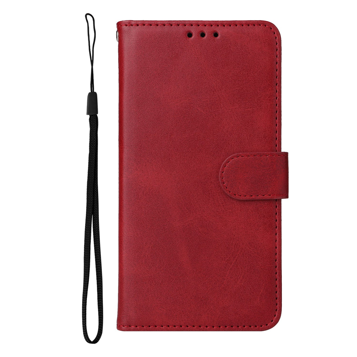 EIDERWOOD OnePlus 15R Faux Leather Flip Case with Strap - Red