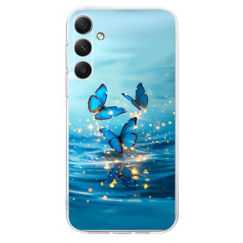 Samsung Galaxy A57 EIDERWOOD Flexible Plastic Case with Pattern - Blue Butterflies