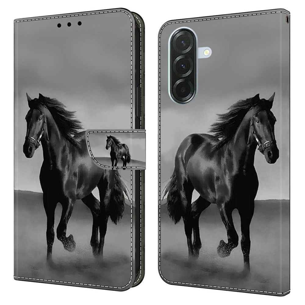 Samsung Galaxy A57 EIDERWOOD Flip Case with Card Holder & Stand Function - Horse