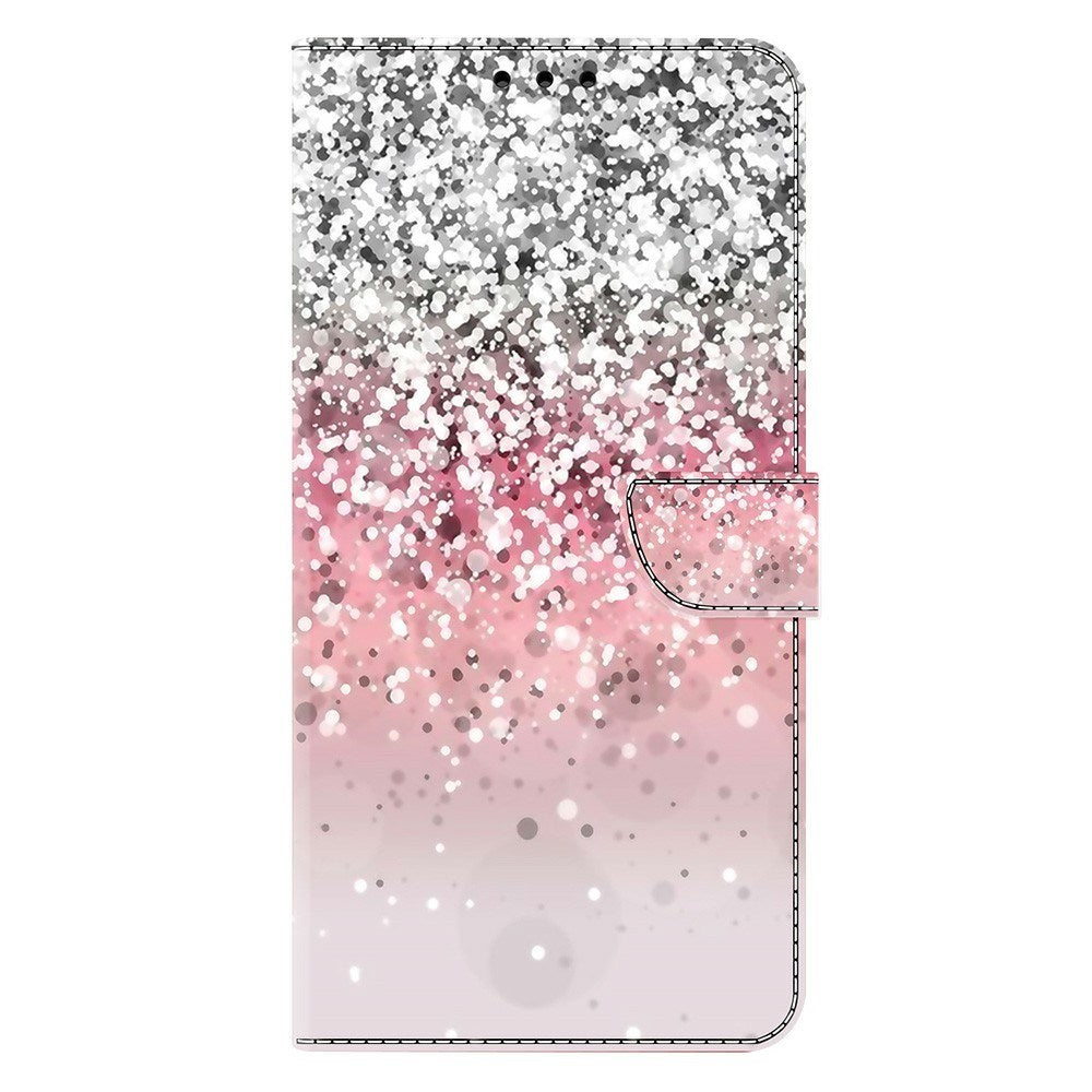 Samsung Galaxy A57 EIDERWOOD Flip Case with Card Holder & Stand Function - Pink / Silver Glitter