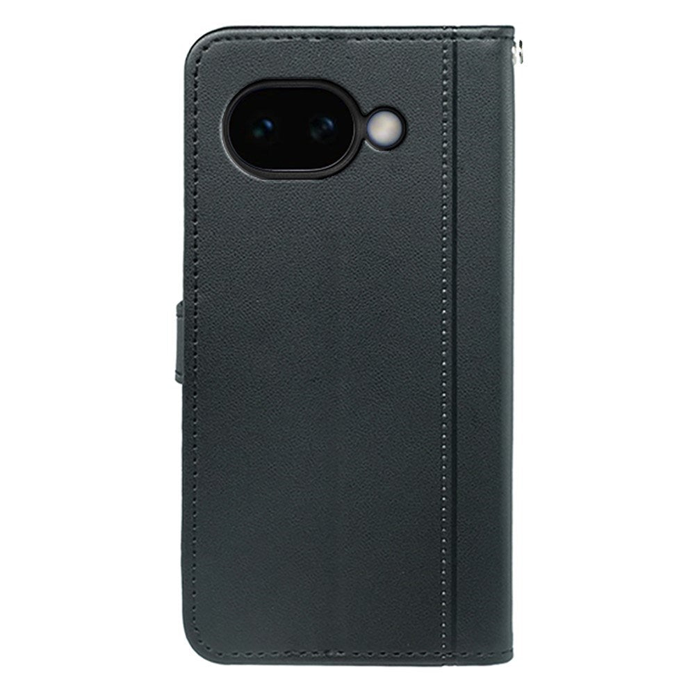 Google Pixel 10a EIDERWOOD Faux Leather Flip Case with Card Holder & Stand Function – Black