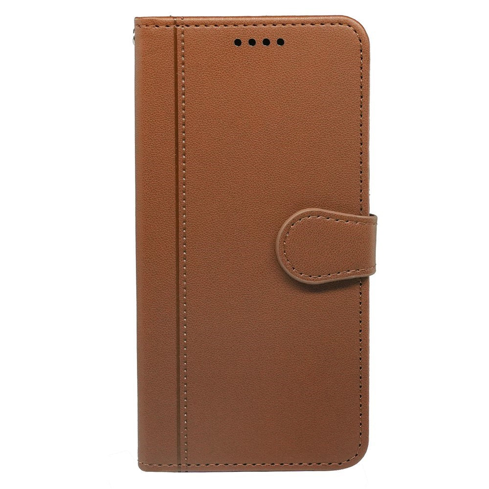 Google Pixel 10a EIDERWOOD Faux Leather Flip Case with Card Holder & Stand Function – Brown