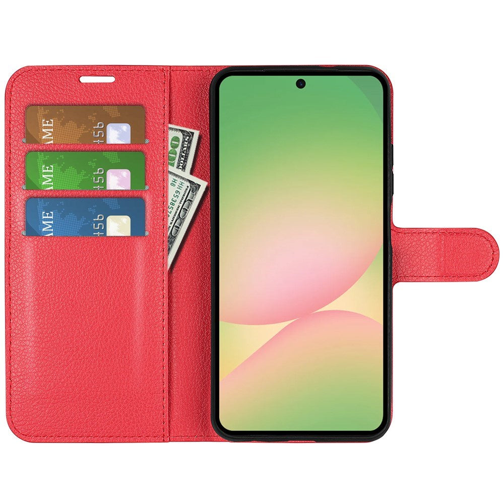 EIDERWOOD Samsung Galaxy A57 Faux Leather Flip Case with Cardholder & Stand Function - Red