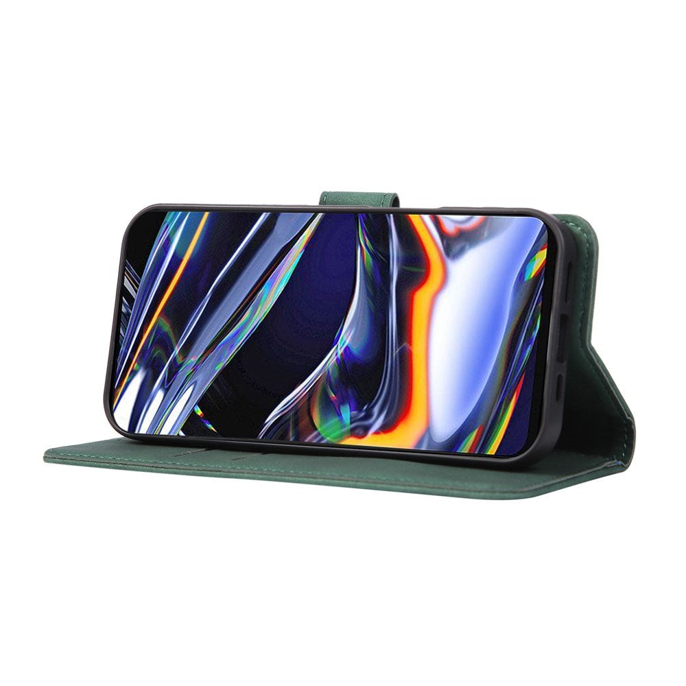 Samsung Galaxy A37 Faux Leather Flip Case with Card Holder - Dark Green