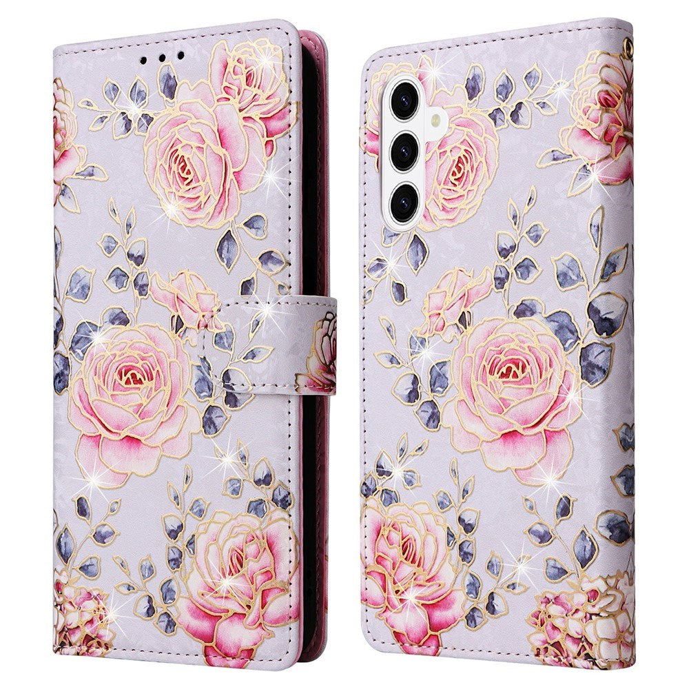 Samsung Galaxy S26 EIDERWOOD Faux Leather Flip Case with Flowers - Roses