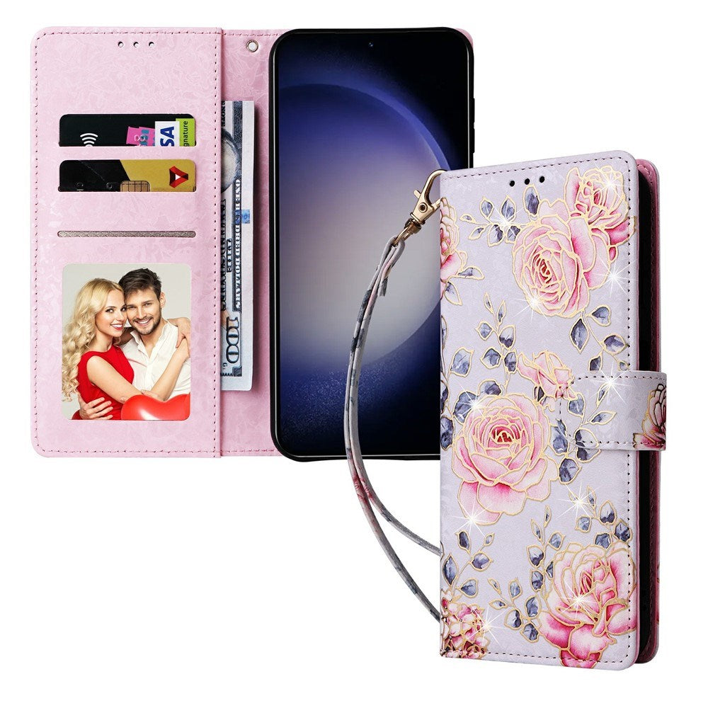 Samsung Galaxy S26 EIDERWOOD Faux Leather Flip Case with Flowers - Roses
