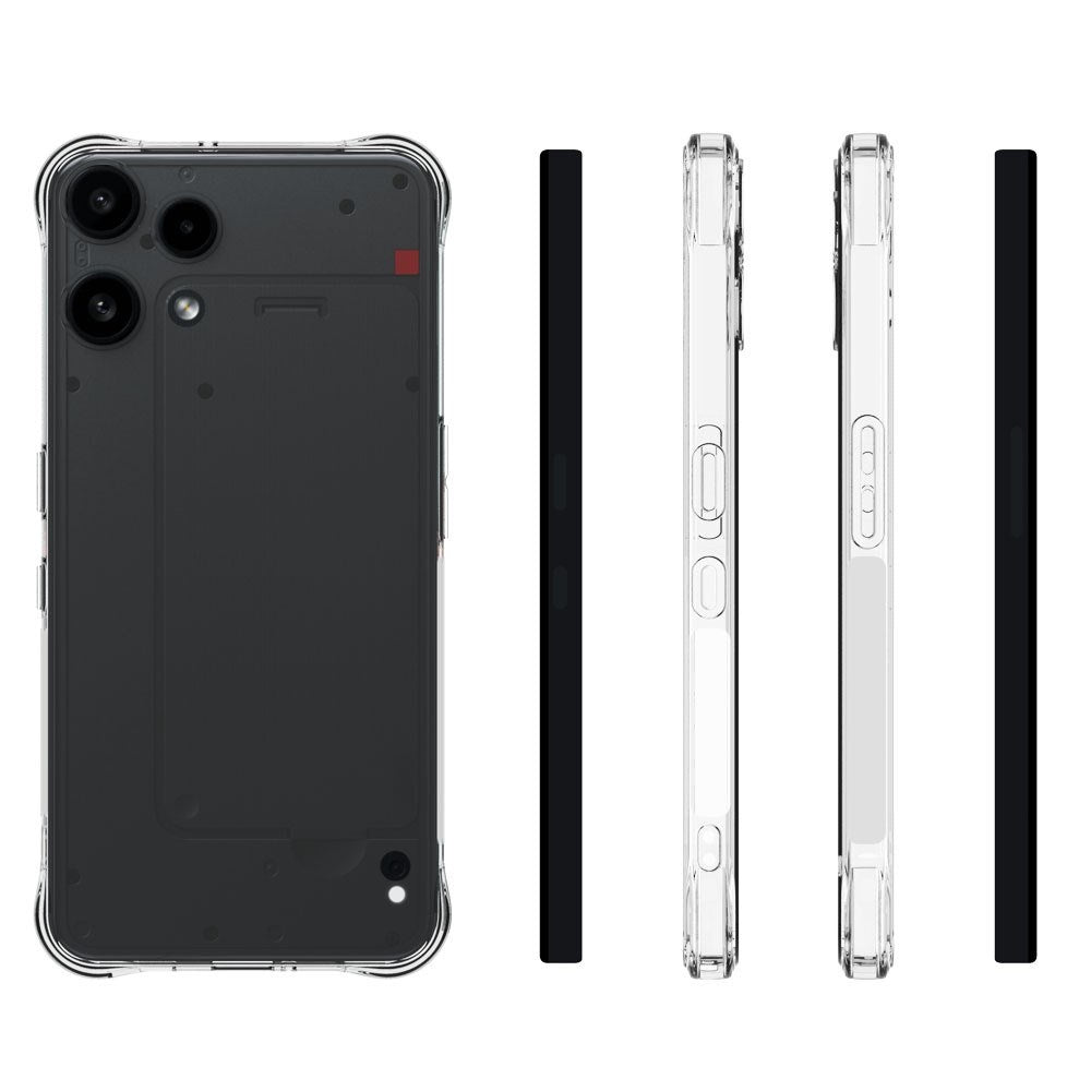 Nothing Phone (3a) Lite EIDERWOOD Flexible Plastic Case with Shock Absorbing Corners - Transparent