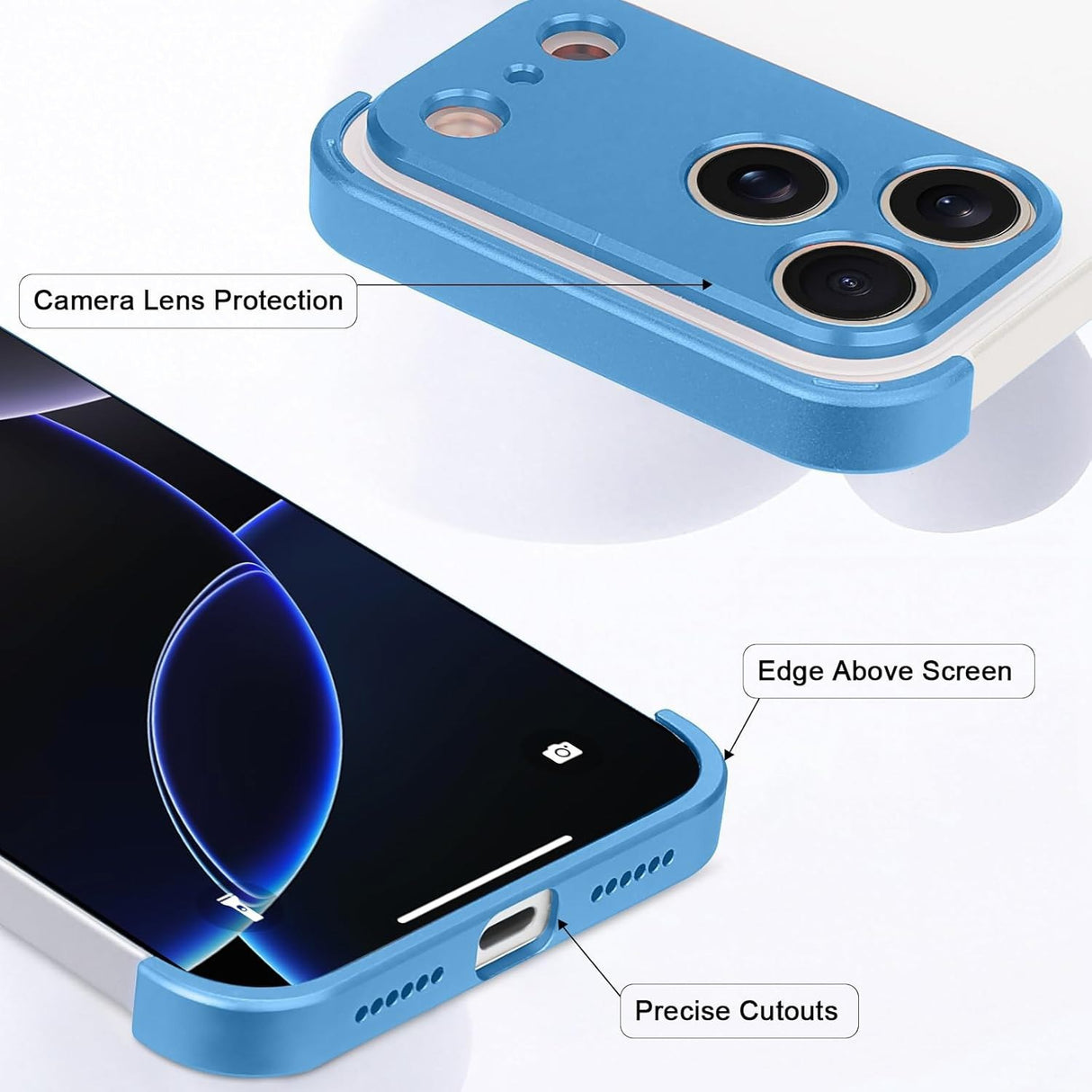 iPhone 17 Pro Two-Piece Bumper Case with Camera Protector - Blue