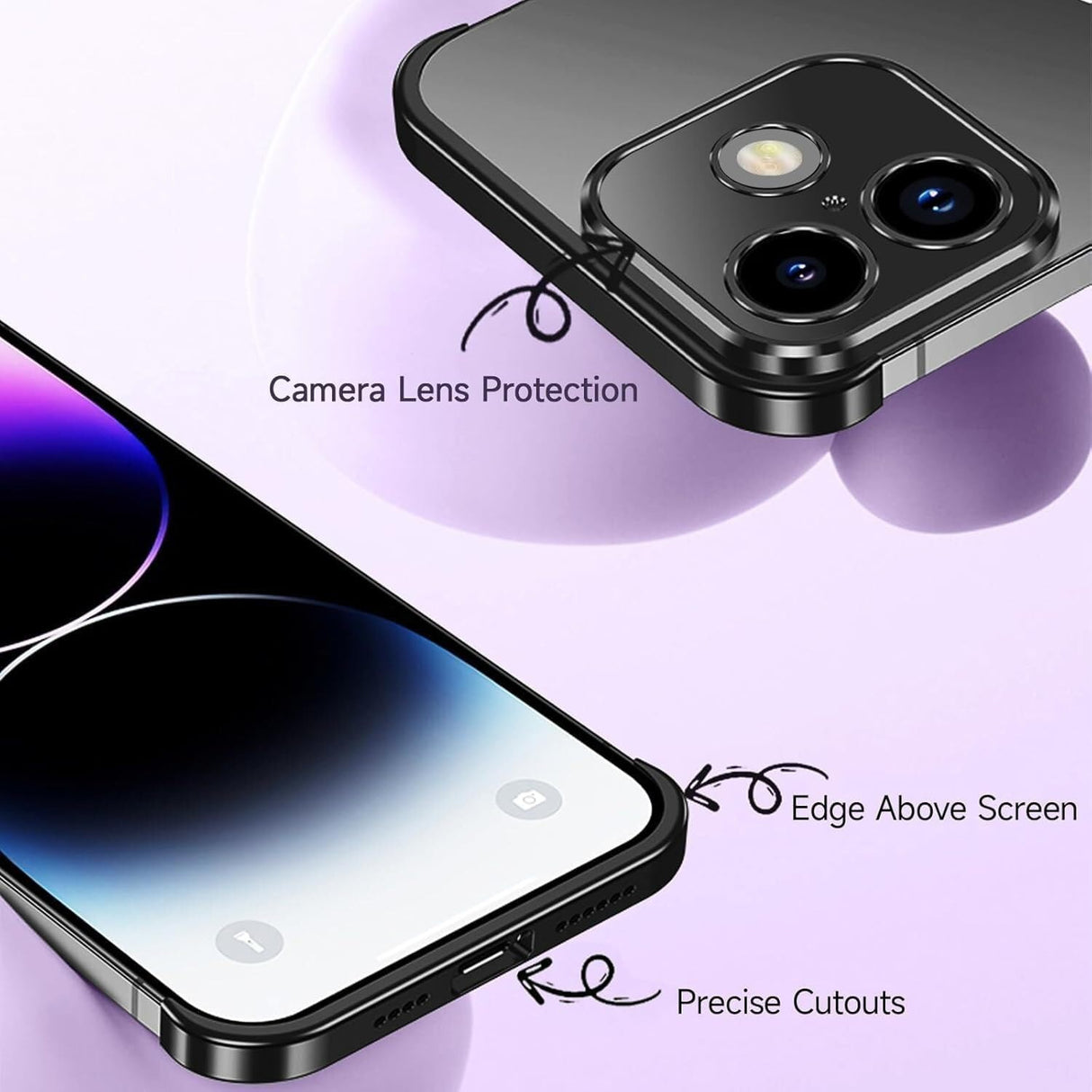 iPhone 17 Two-Piece Bumper Case with Camera Protector - Black