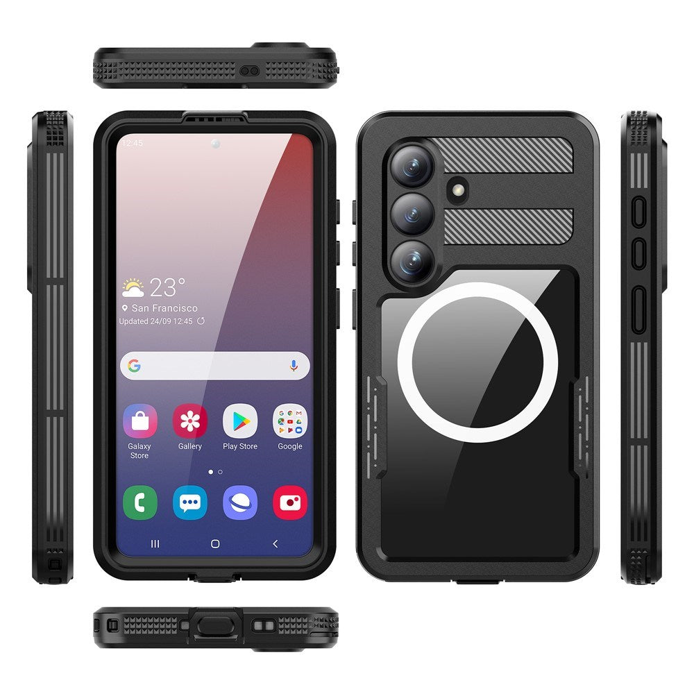 Samsung Galaxy S26 Redpebber Waterproof Hybrid Plastic Case – MagSafe Compatible – Black