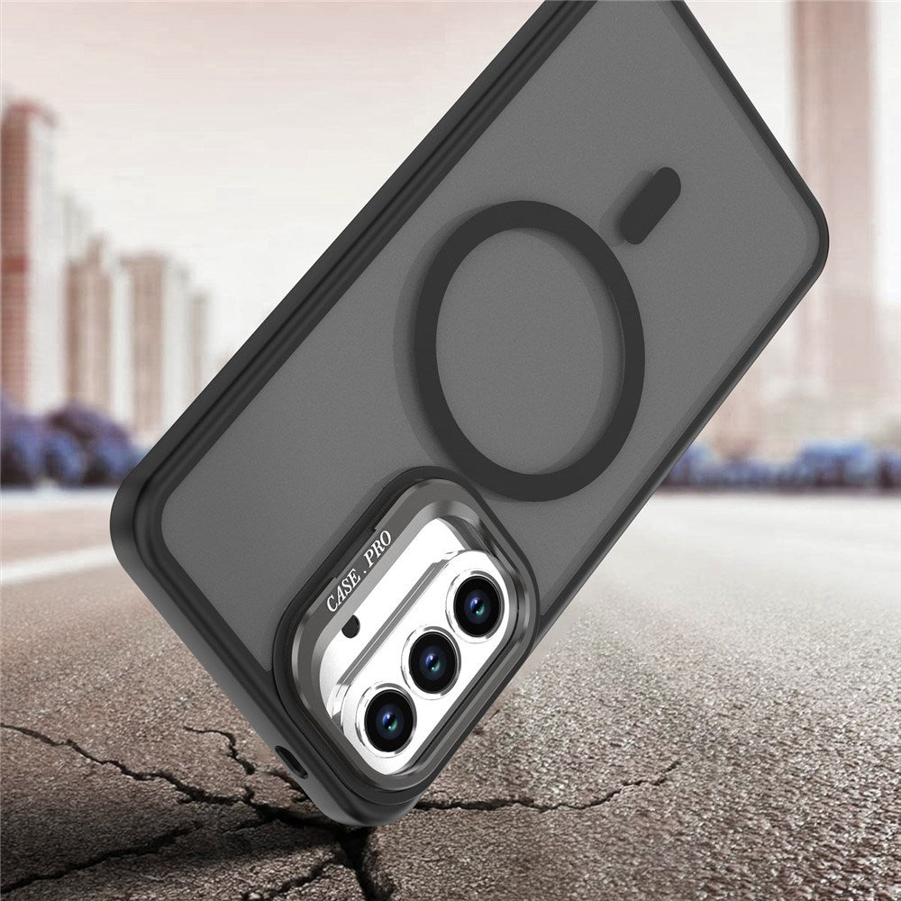 Samsung Galaxy A37 EIDERWOOD Hybrid Case with Kickstand - MagSafe Compatible - Black