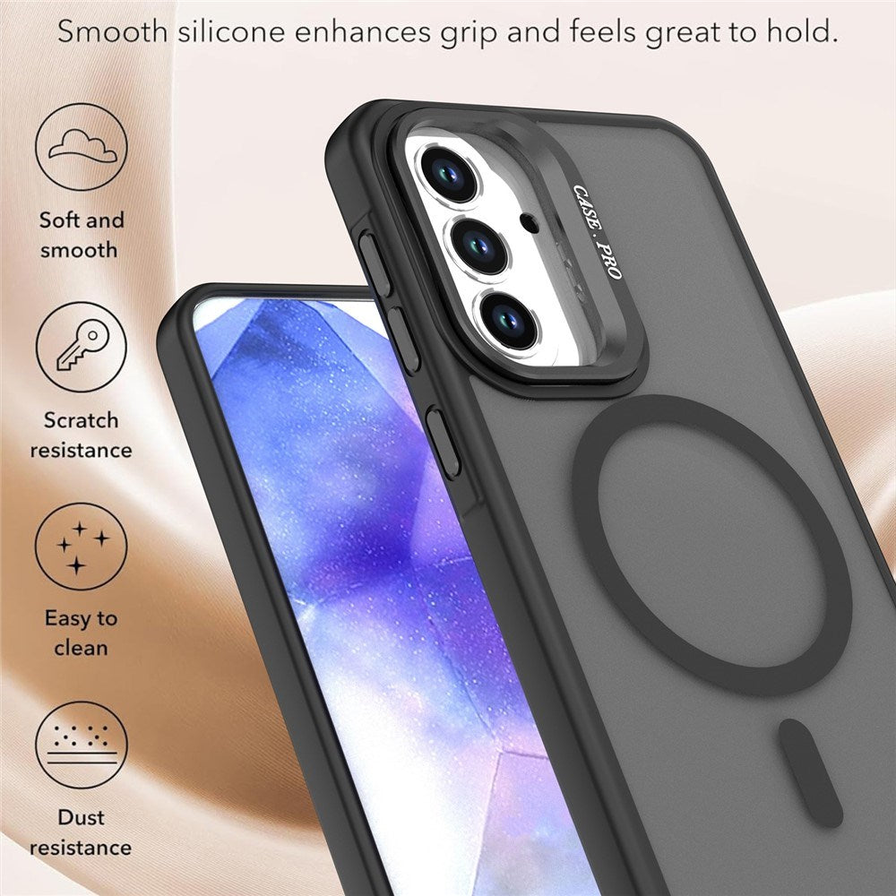 Samsung Galaxy A37 EIDERWOOD Hybrid Case with Kickstand - MagSafe Compatible - Black