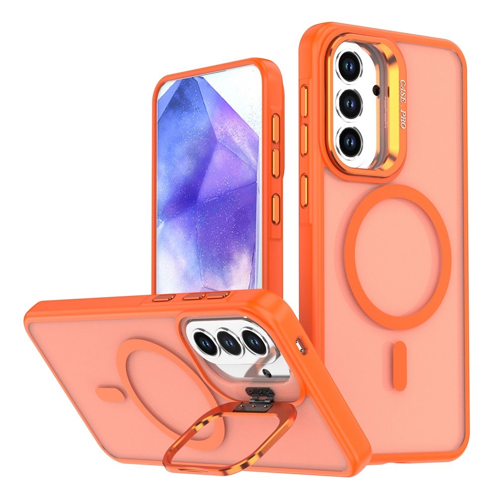 Samsung Galaxy A57 EIDERWOOD Hybrid Case with Kickstand - MagSafe Compatible - Orange