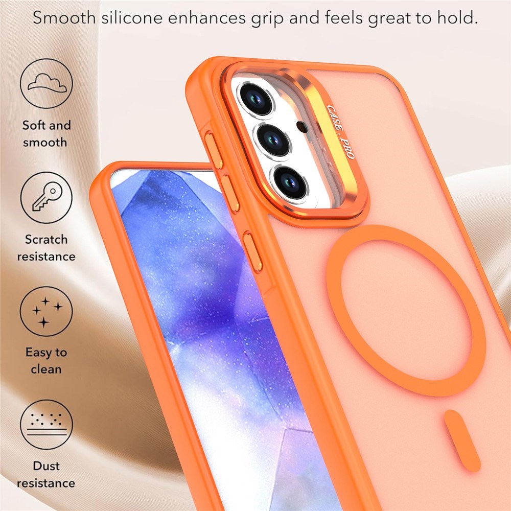 Samsung Galaxy A57 EIDERWOOD Hybrid Case with Kickstand - MagSafe Compatible - Orange