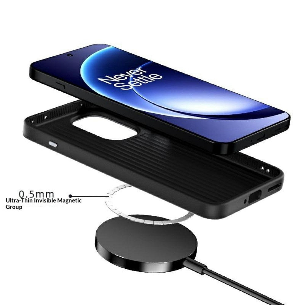 OnePlus 15R EIDERWOOD Magnetic Carbon Case - MagSafe Compatible - Black