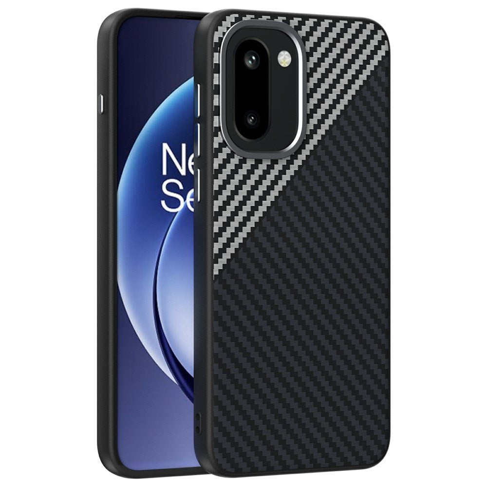 OnePlus 15R EIDERWOOD Magnetic Carbon Case - MagSafe Compatible - Black / Silver