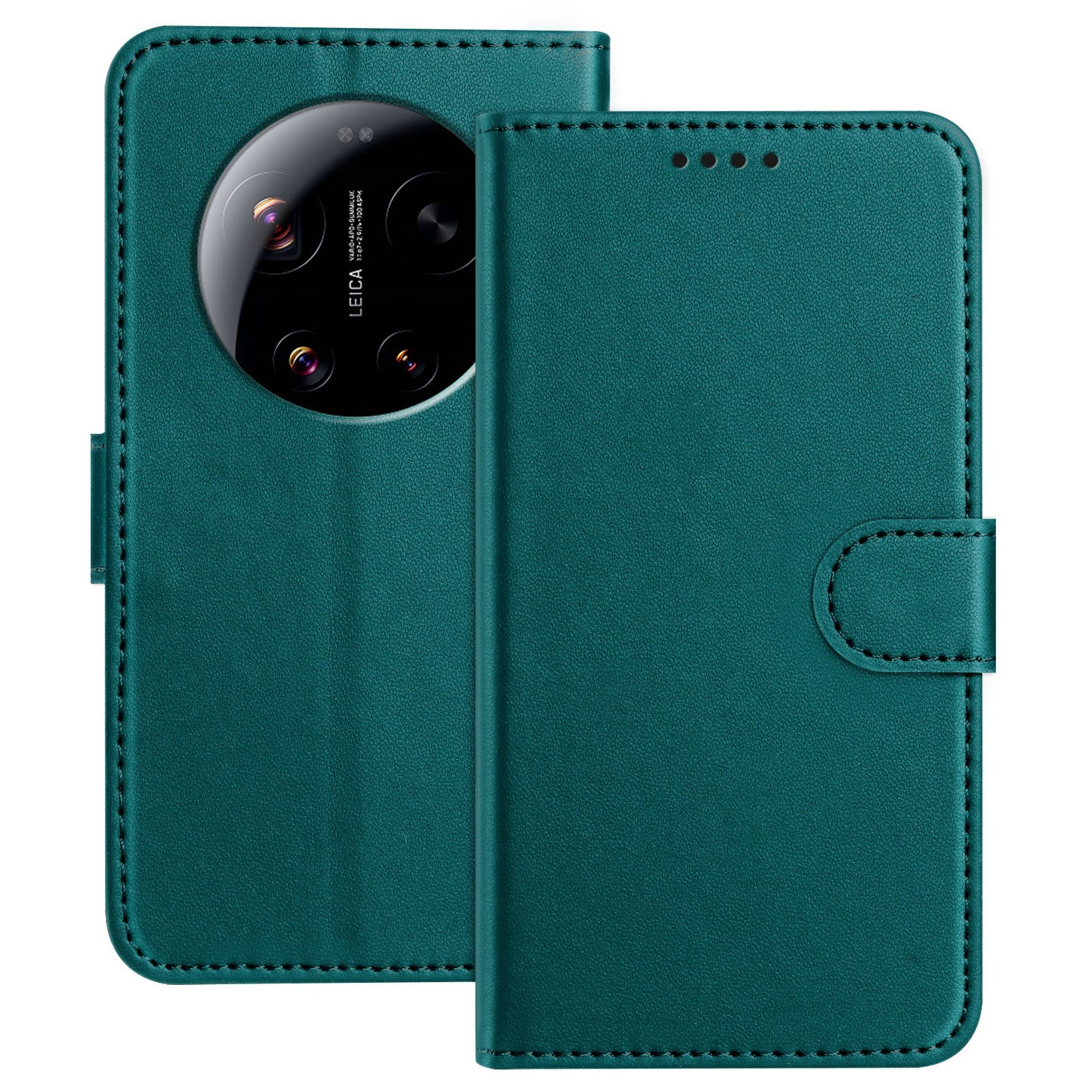 Xiaomi 17 Ultra EIDERWOOD Faux Leather Flip Case with Card Holder & Stand Function - Green