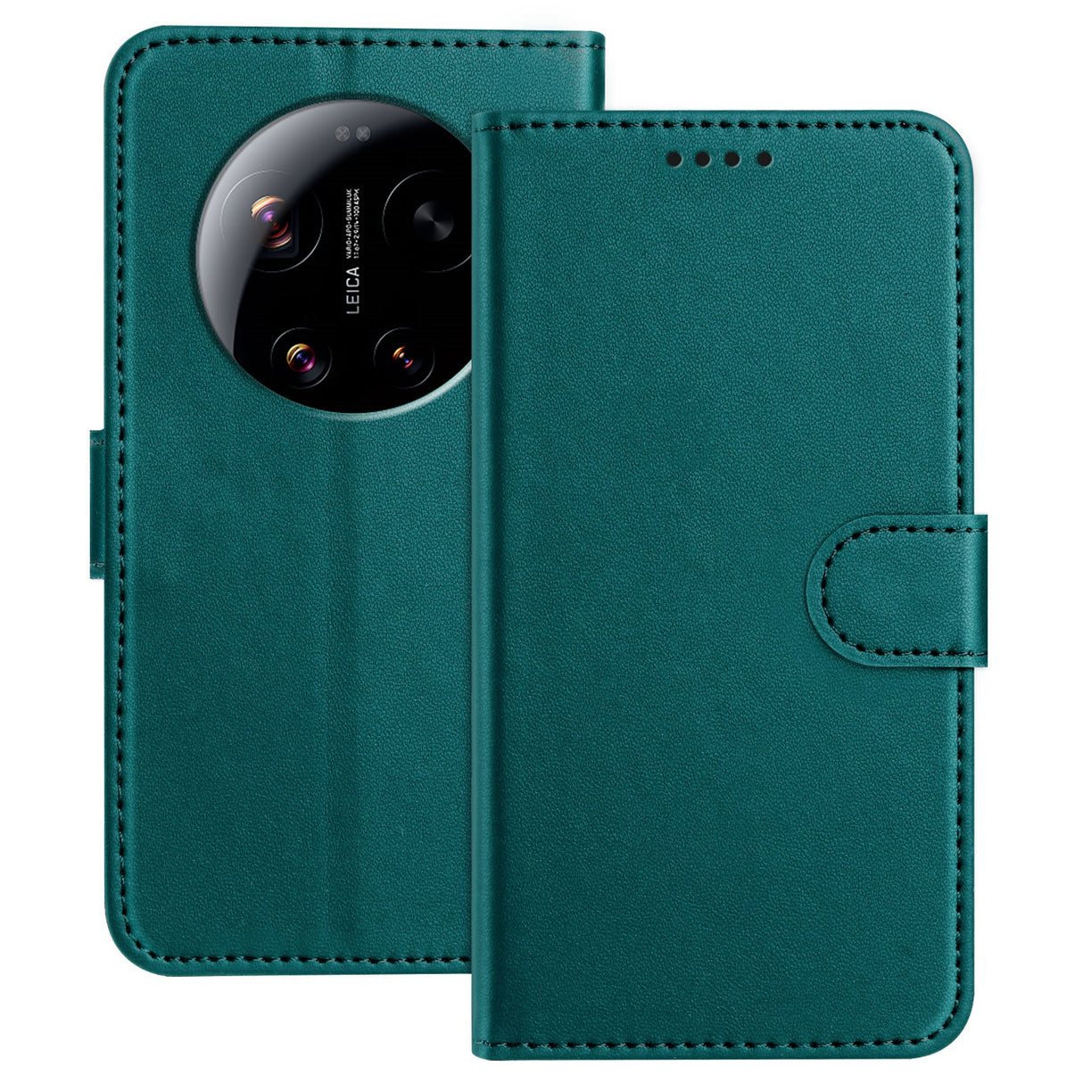 Xiaomi 17 Ultra EIDERWOOD Faux Leather Flip Case with Card Holder & Stand Function - Green