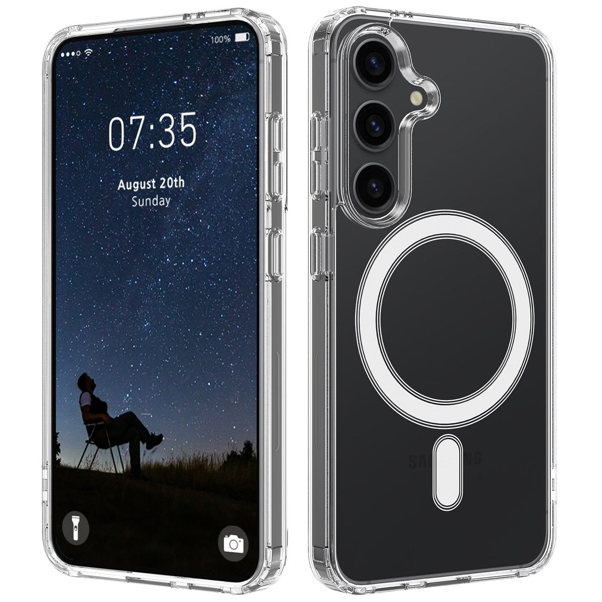 Samsung Galaxy A37 EIDERWOOD Hybrid Case - MagSafe Compatible - Transparent