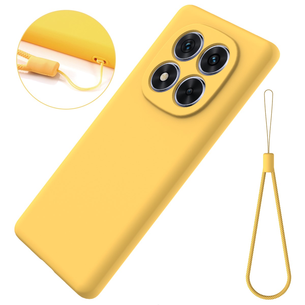 Xiaomi Redmi Note 15 Pro (5G) EIDERWOOD Silicone Case with Strap - Yellow