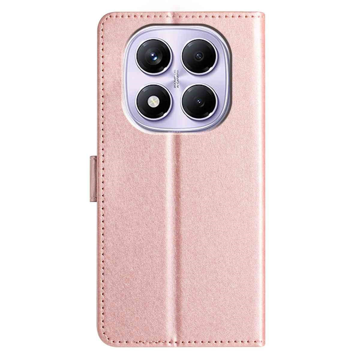 Xiaomi Redmi Note 15 (5G) / Poco M8 (5G) EIDERWOOD Faux Leather Flip Case with Strap – Rose Gold