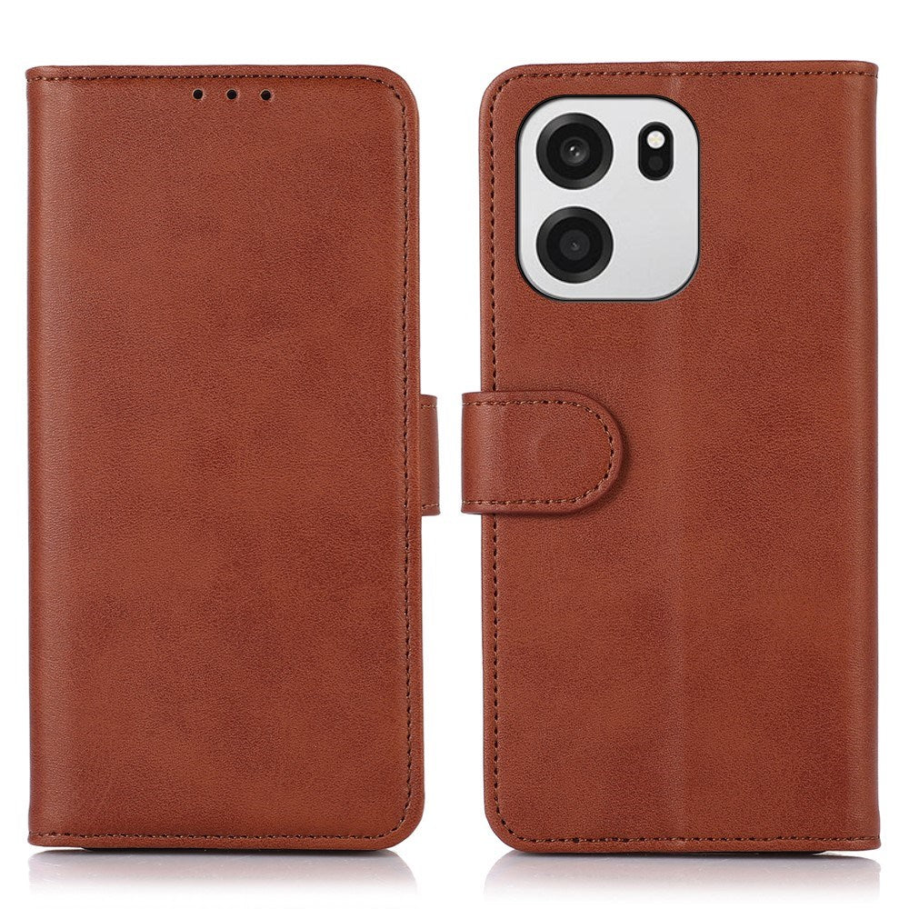OnePlus Nord CE6 / Nord 6 EIDERWOOD Artificial Leather Flip Case with Card Holder and Stand Function - Brown
