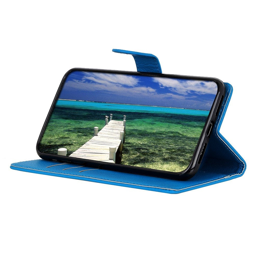Motorola Edge 70 Fusion EIDERWOOD Faux Leather Flip Case with Card Holder & Stand Function – Blue