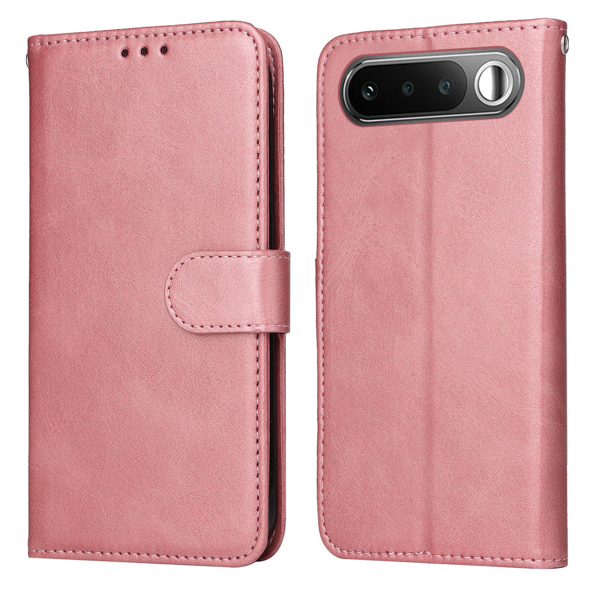 Realme 16 EIDERWOOD Faux Leather Flip Case with Strap - Pink