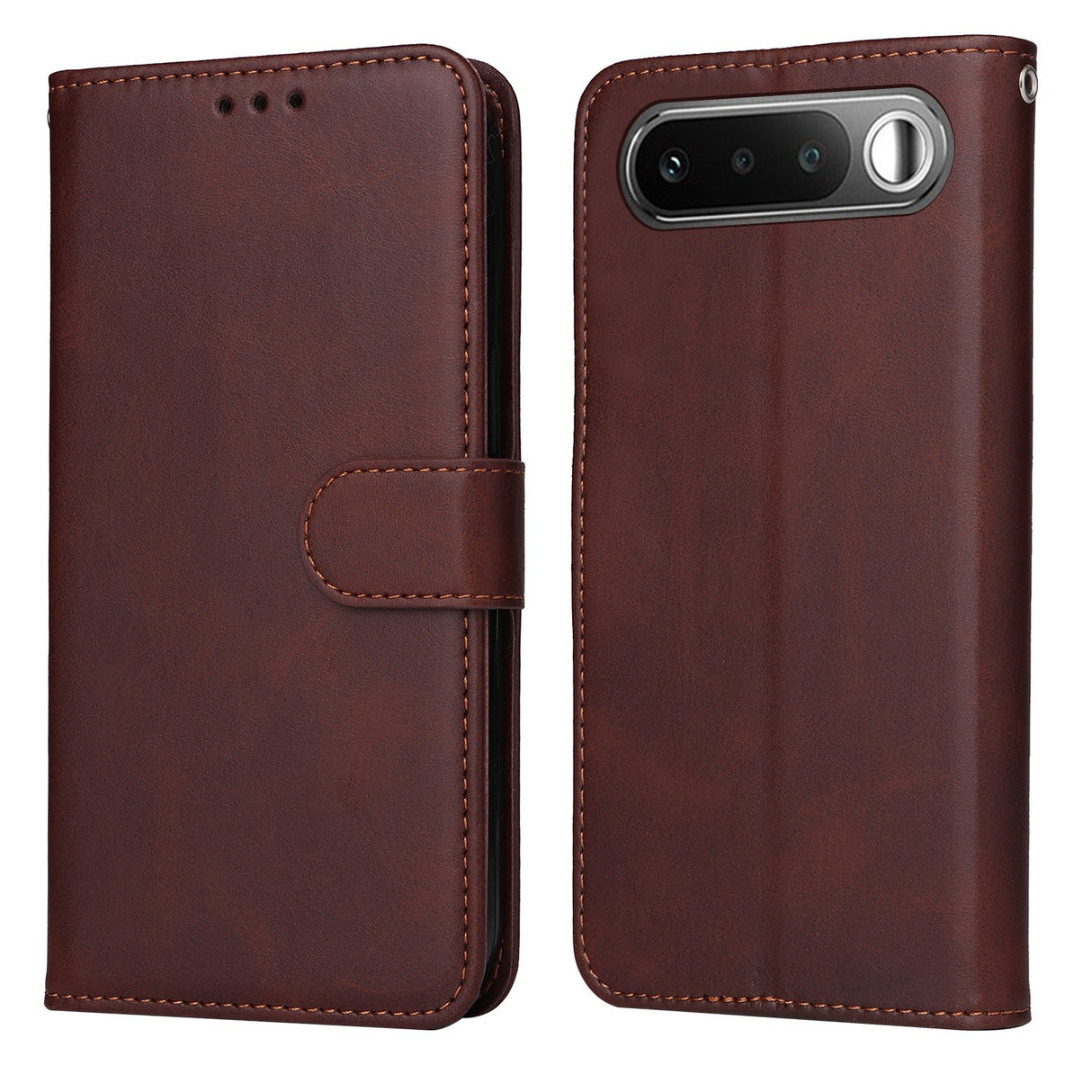 Realme 16 EIDERWOOD Faux Leather Flip Case with Strap - Brown