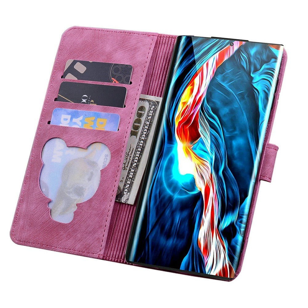 Samsung Galaxy S26 EIDERWOOD Flip Cover with Print / Card Holder / Strap - Pink