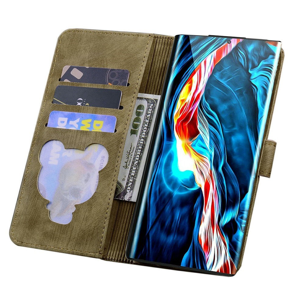 Samsung Galaxy S26 EIDERWOOD Flip Cover with Print / Card Holder / Strap - Brown