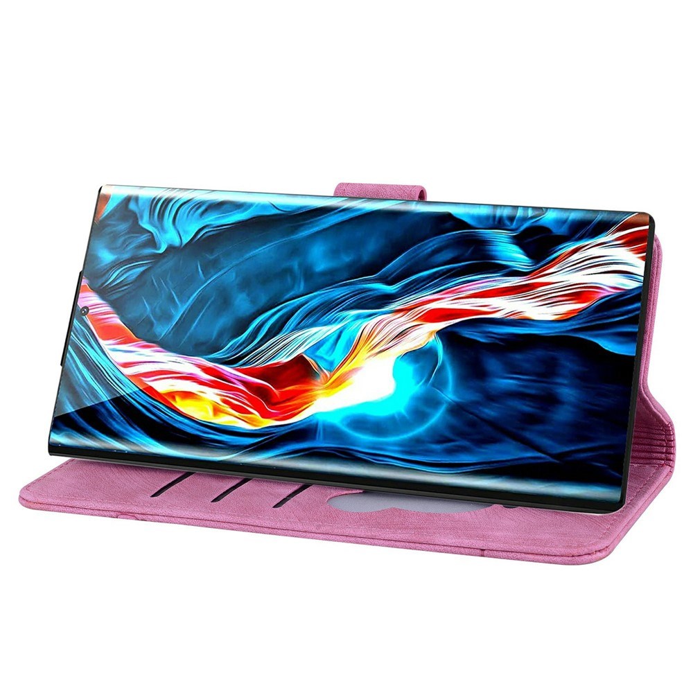 Samsung Galaxy S26 Ultra EIDERWOOD Flip Cover with Print / Card Holder / Strap - Pink