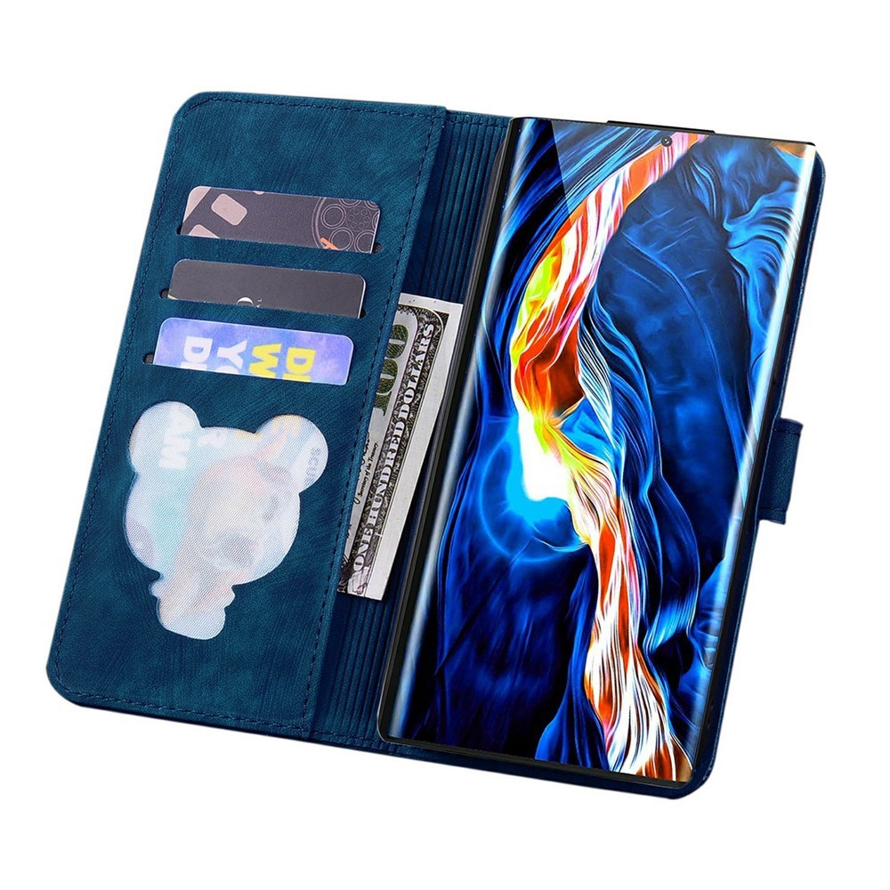 Samsung Galaxy S26 Ultra EIDERWOOD Flip Cover with Print / Card Holder / Strap - Blue