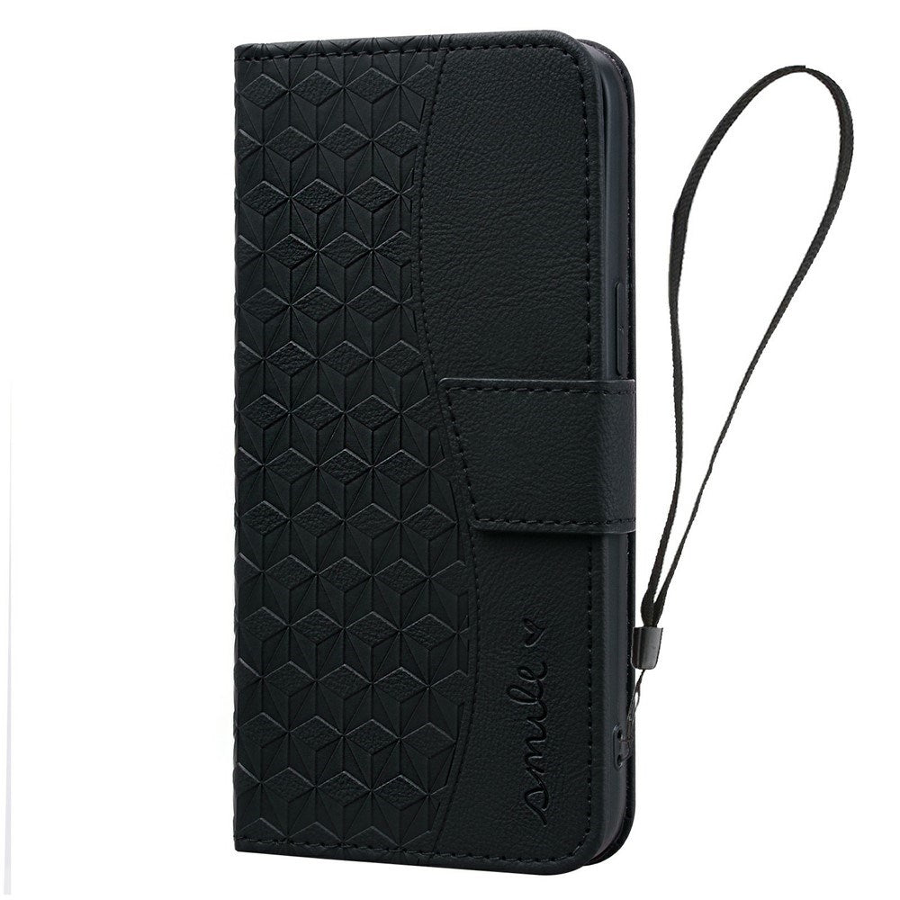 Samsung Galaxy A57 EIDERWOOD Flip Cover with Print - Card Holder and Strap - Black