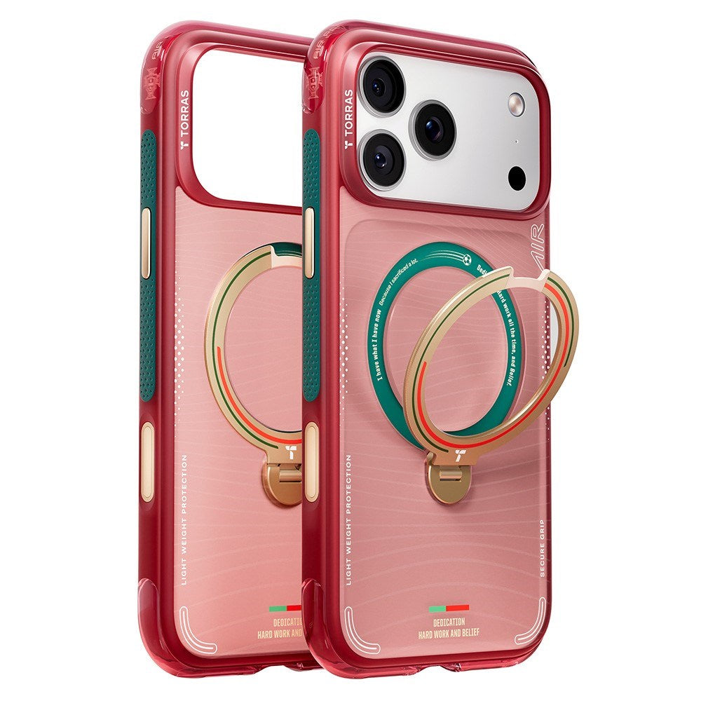 iPhone 17 Pro Max TORRAS Ostand Q3 Air Case with 360° Kickstand - MagSafe Compatible - Wave of Passion