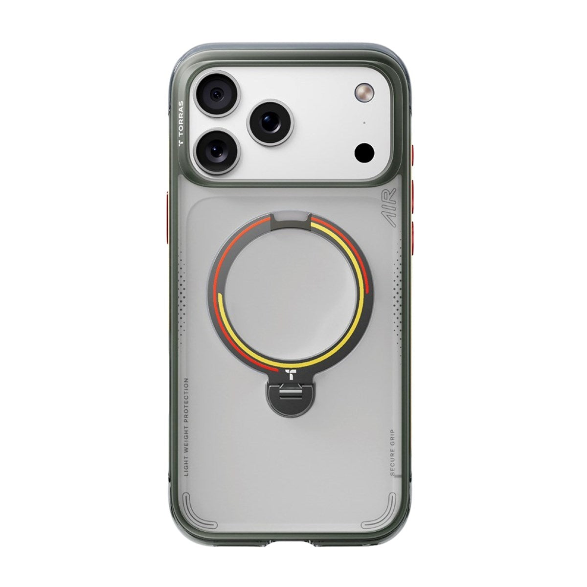 iPhone 17 Pro TORRAS Ostand Q3 Air Case with 360° Kickstand - MagSafe Compatible - Germay Iron