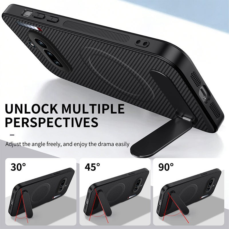 Nothing Phone (4a) EIDERWOOD Hybrid Case with Kickstand - Black