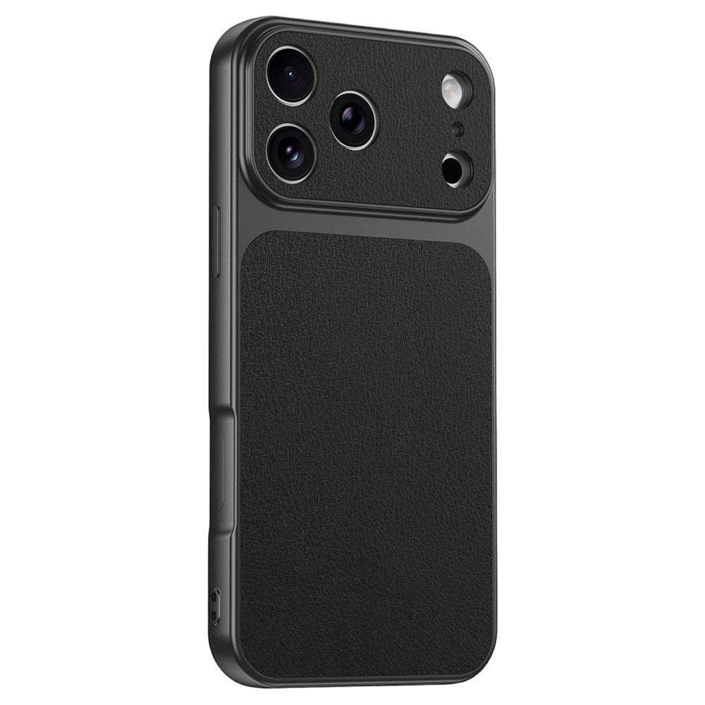 iPhone 17 Pro Max EIDERWOOD Hybrid Back Case with Faux Leather - Black