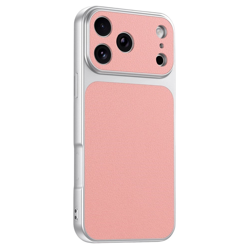 iPhone 17 Pro Max EIDERWOOD Hybrid Back Case with Faux Leather - Pink