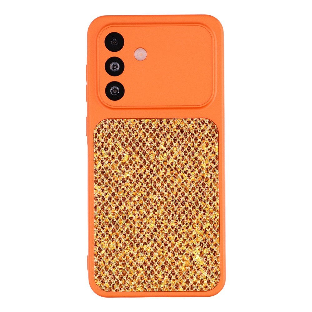 Samsung Galaxy A17 (5G) EIDERWOOD Flexible Plastic Case with Glitter - Orange