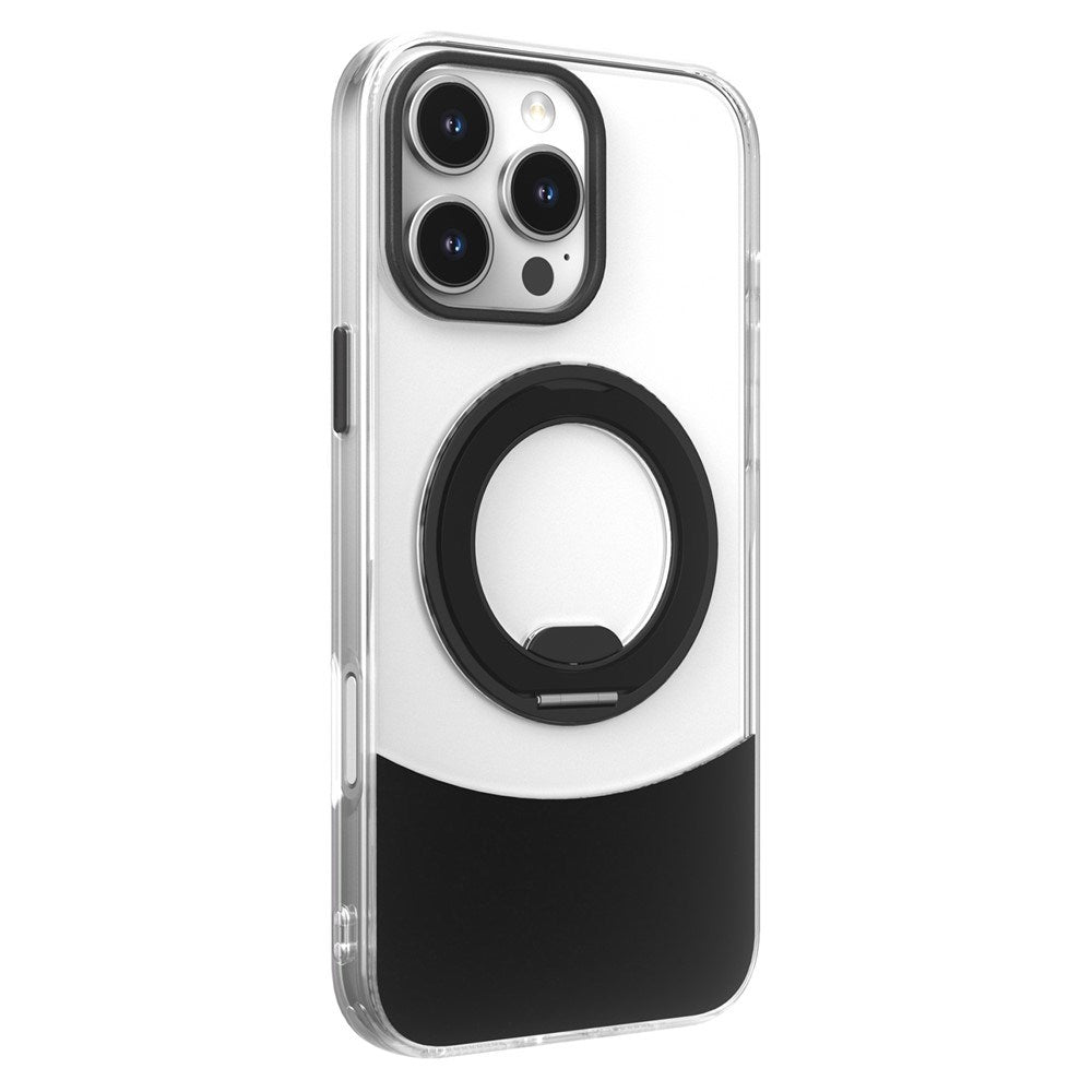iPhone 16 EIDERWOOD Hybrid Case with Stand Function - MagSafe Compatible - Transparent / Black